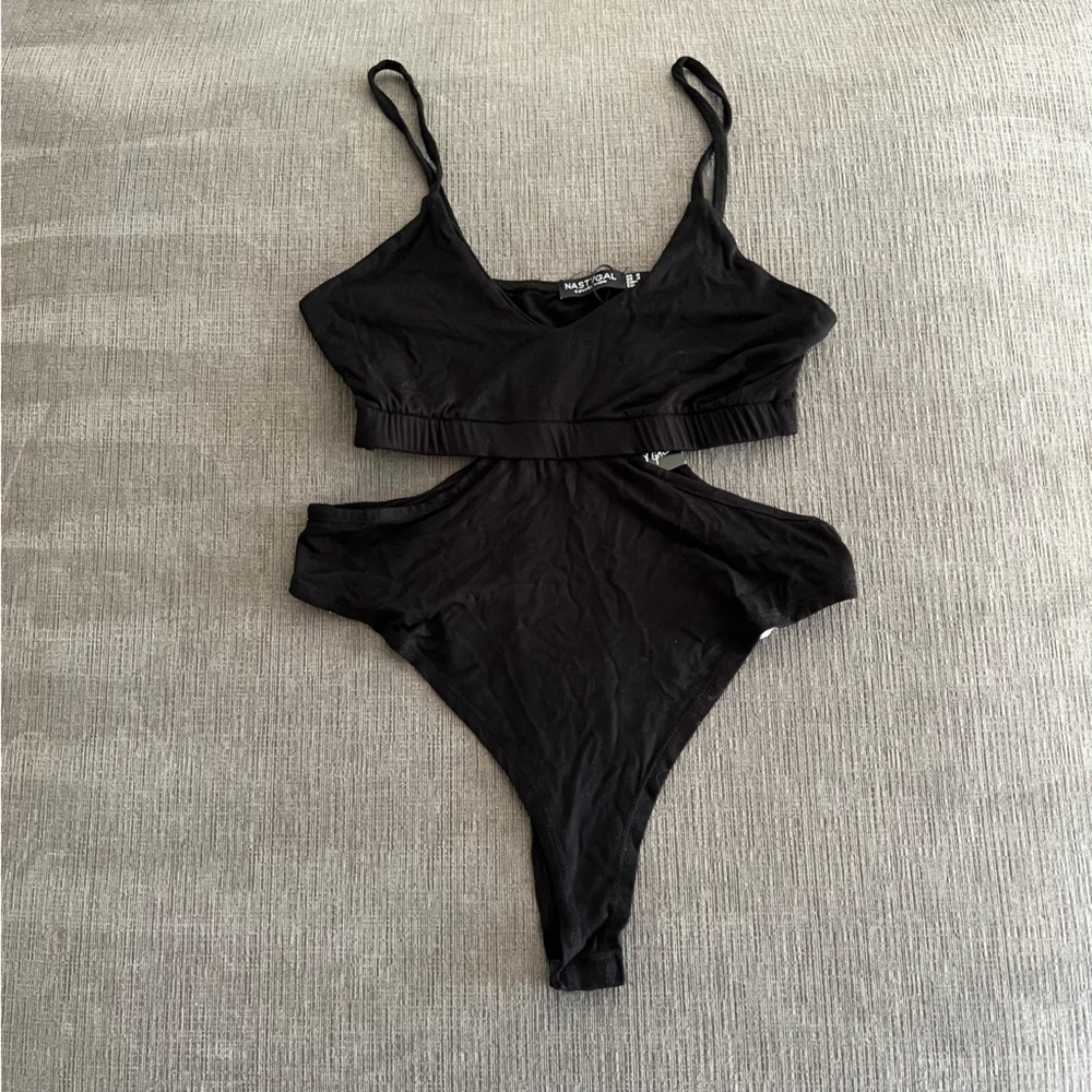 Nasty Gal Black Cutout Bodysuit